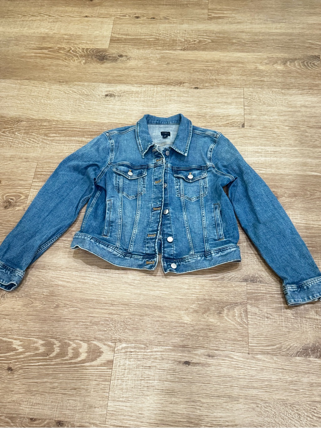J.Crew Medium Wash Stretch Denim Jacket Size M